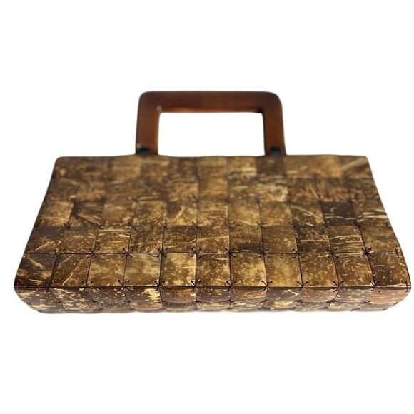 Vintage Coconut Shell Handbag - Picture 2 of 4